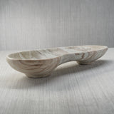 Image of Arabescato Large Organic Shape Marble Bowl