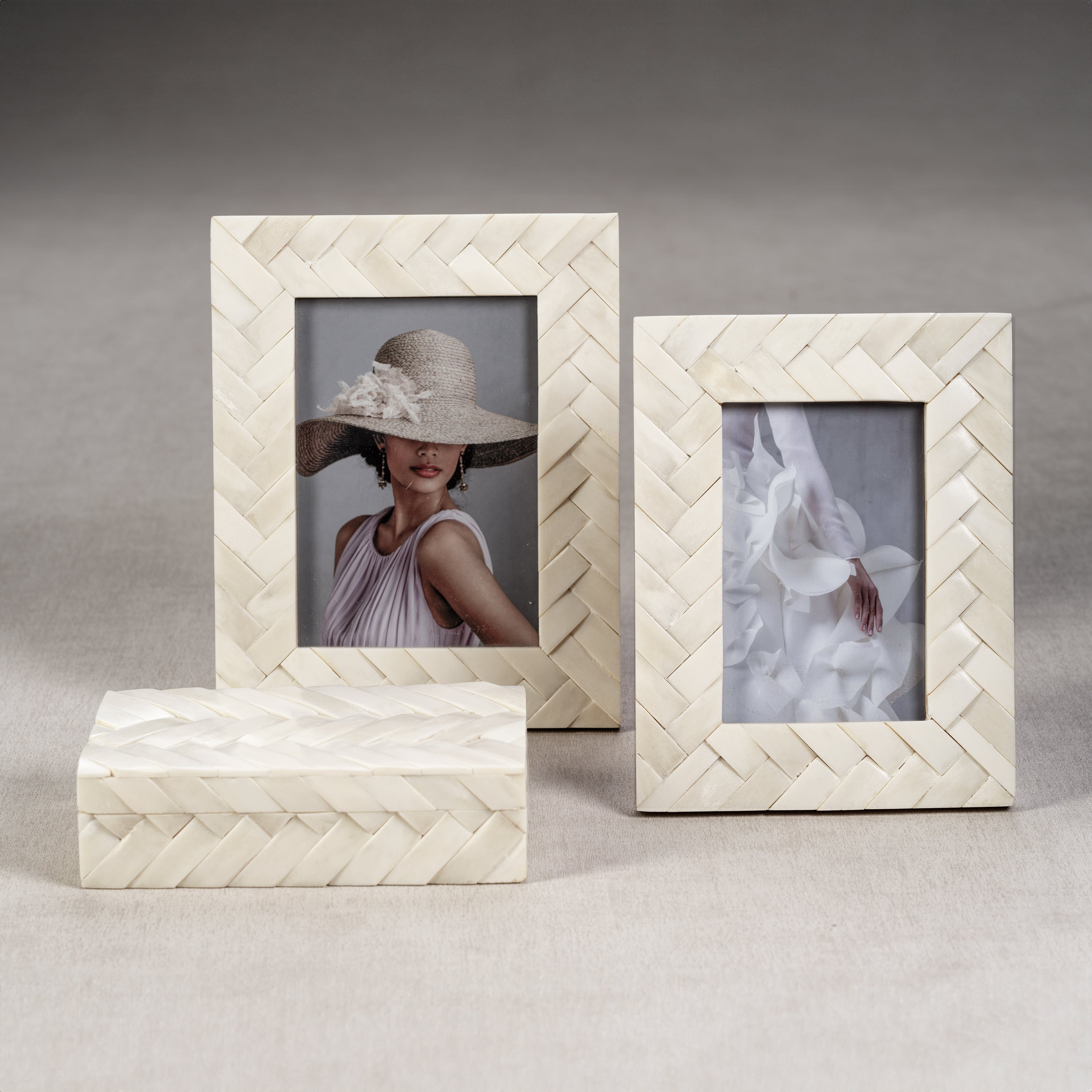 Image of Bone Braided Photo Frame