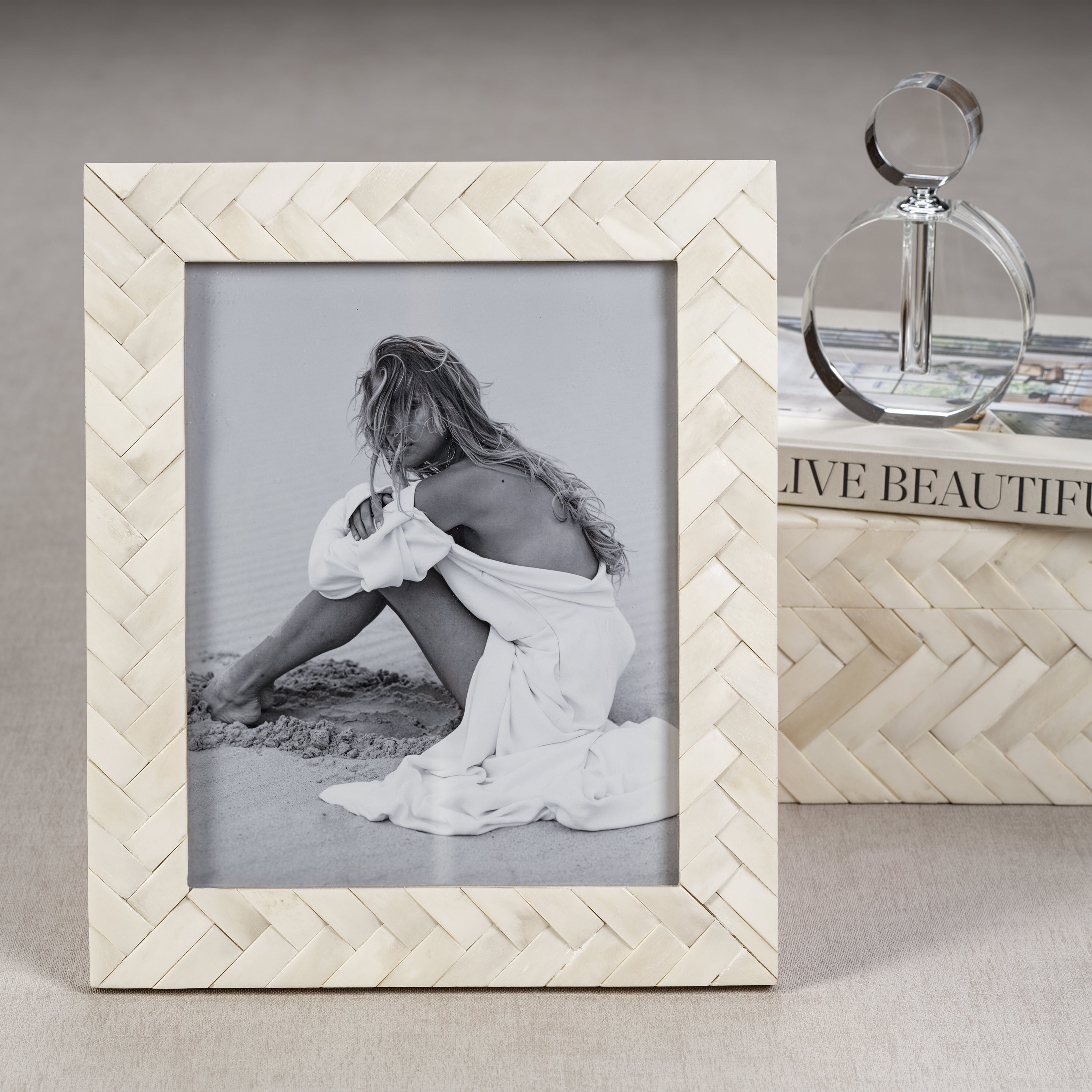 Image of Bone Braided Photo Frame