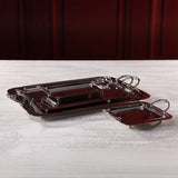 Manetta Alloy and Brass Tray - Polished Nickel - 21 in