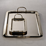 Manetta Steel and Brass Tray , Polished Gold - 24 in