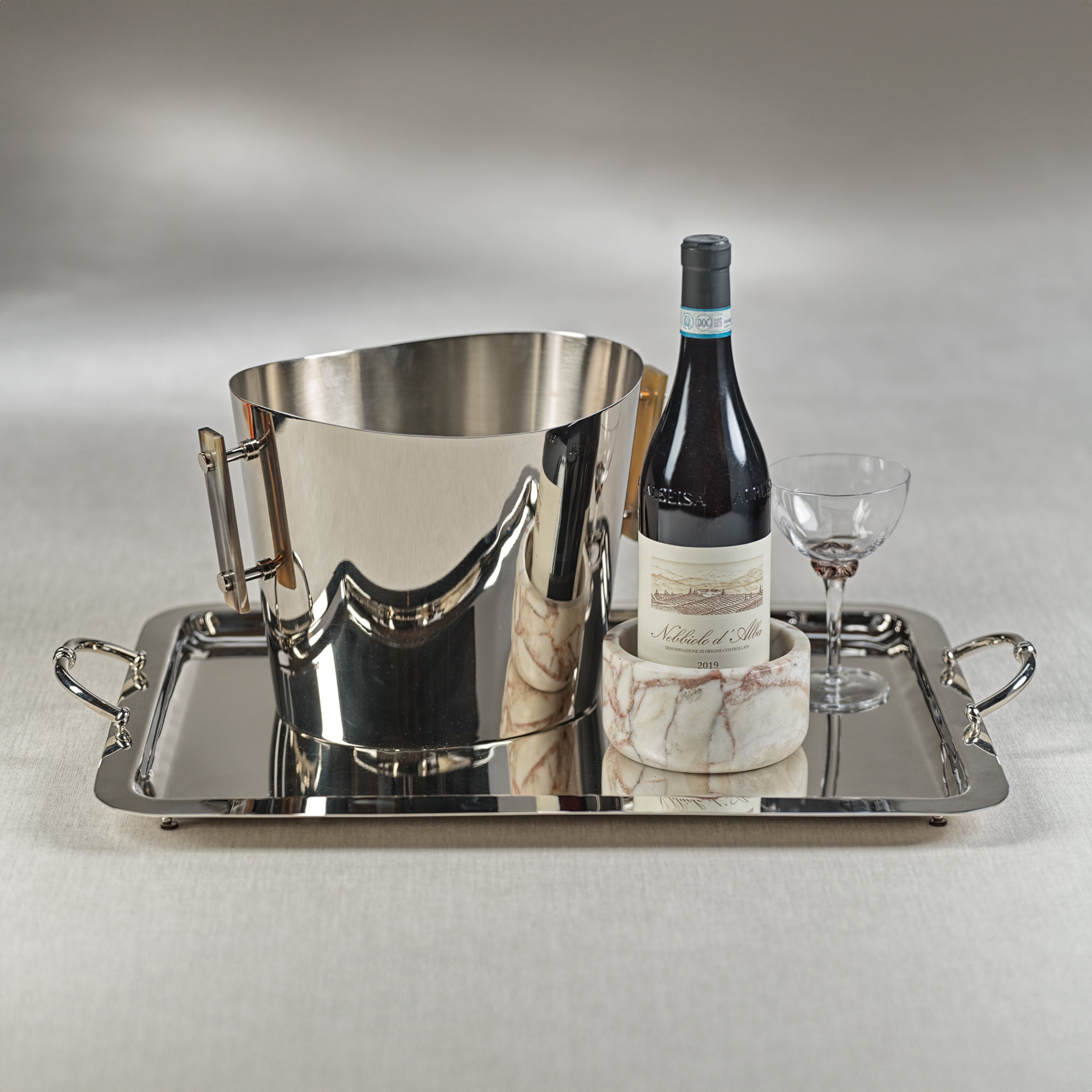 Image of Manetta Steel and Brass Tray