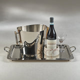 Manetta Alloy and Brass Tray - Polished Nickel - 24 in
