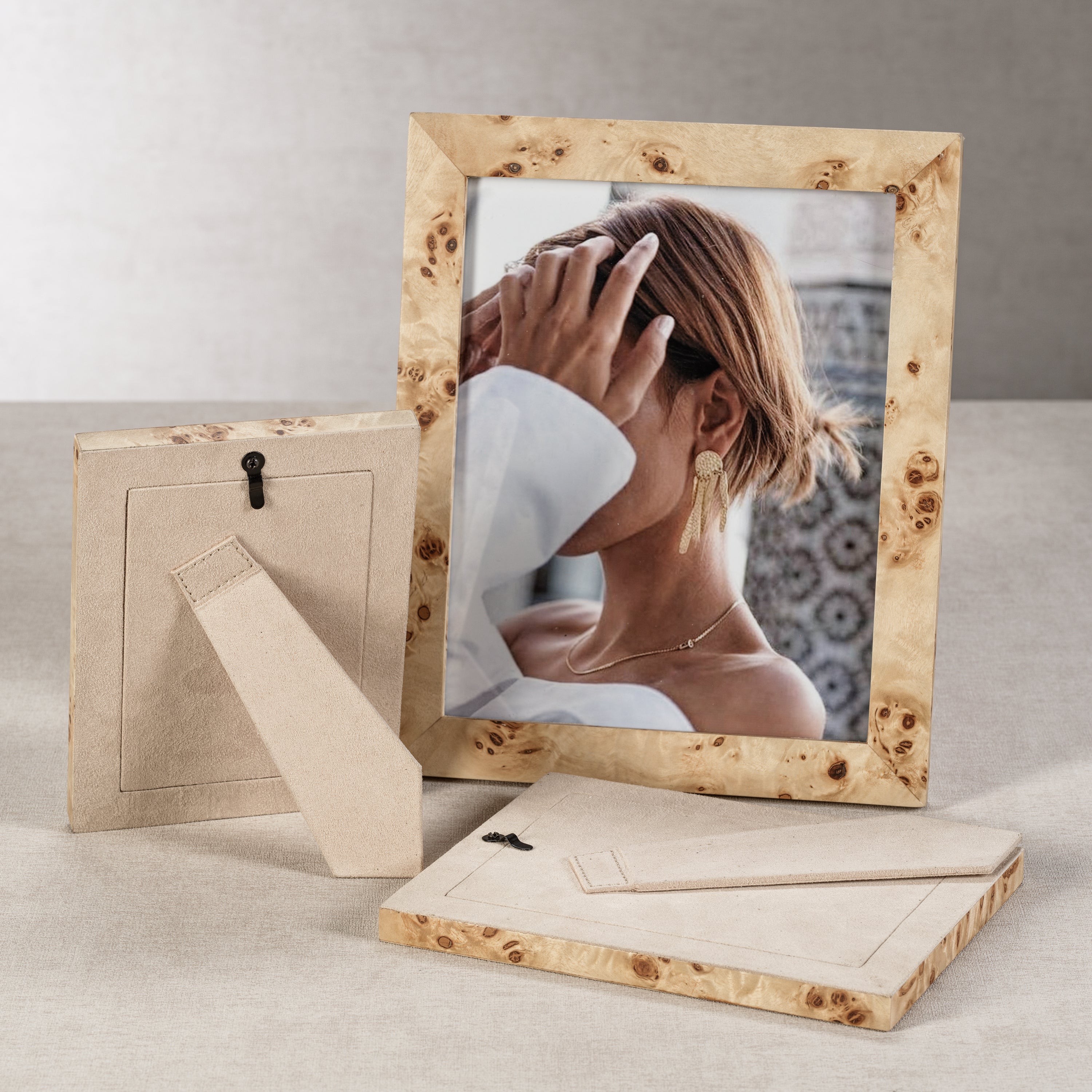 Image of Burl Wood Veneer Photo Frame