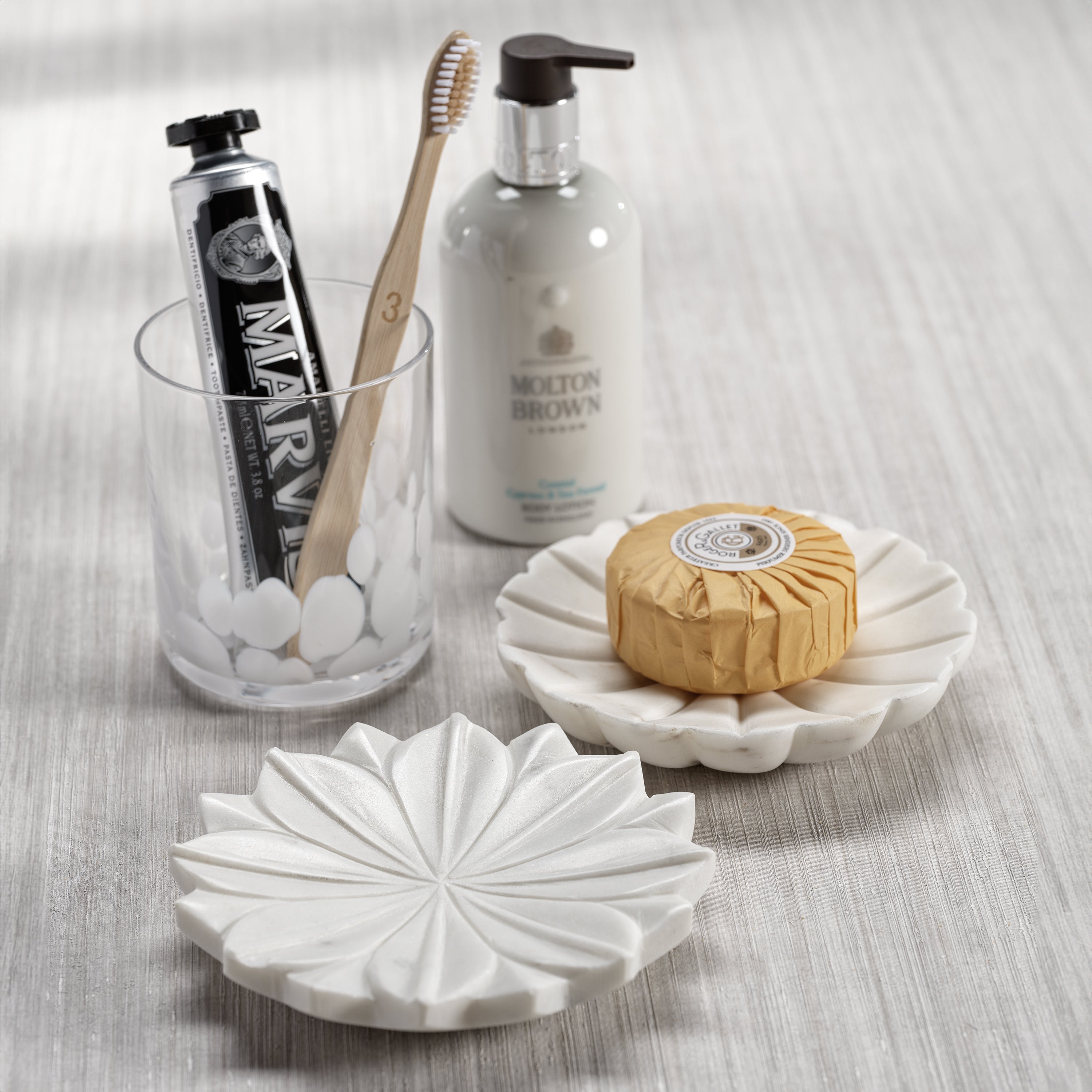 Image of Flower Marble Dishes
