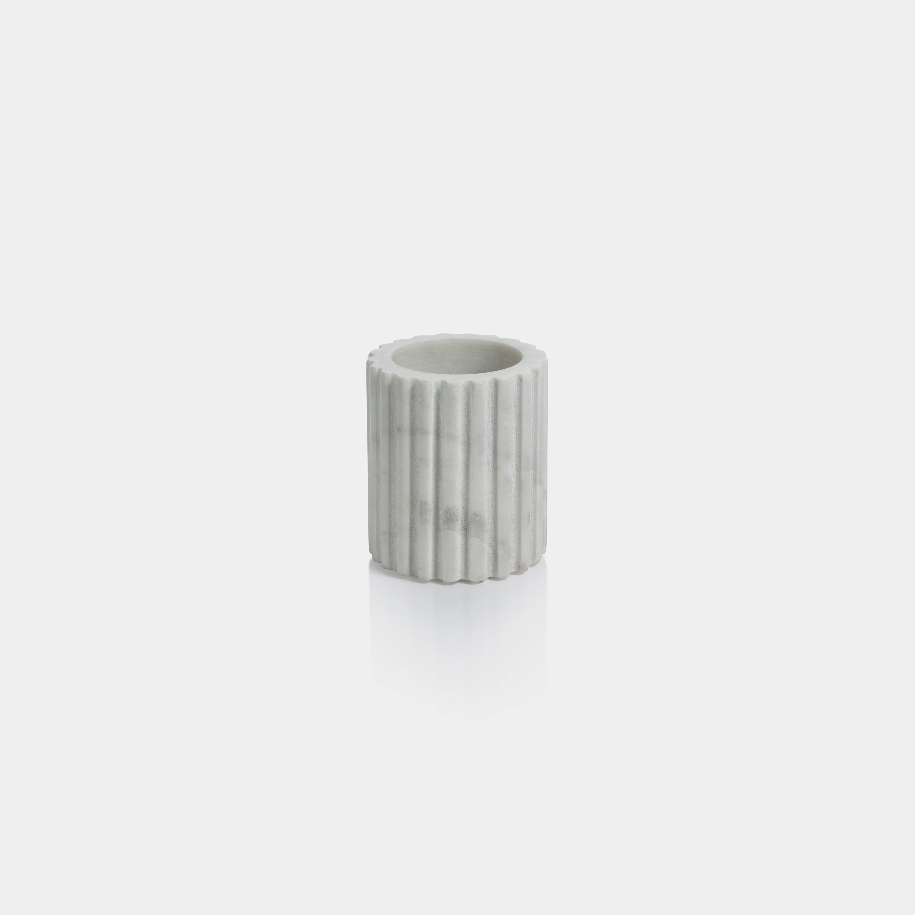 Image of Camogli Fluted Marble Toothbrush Holder