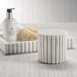 Image of Camogli Fluted Marble Lidded Canister