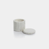 Image of Camogli Fluted Marble Lidded Canister