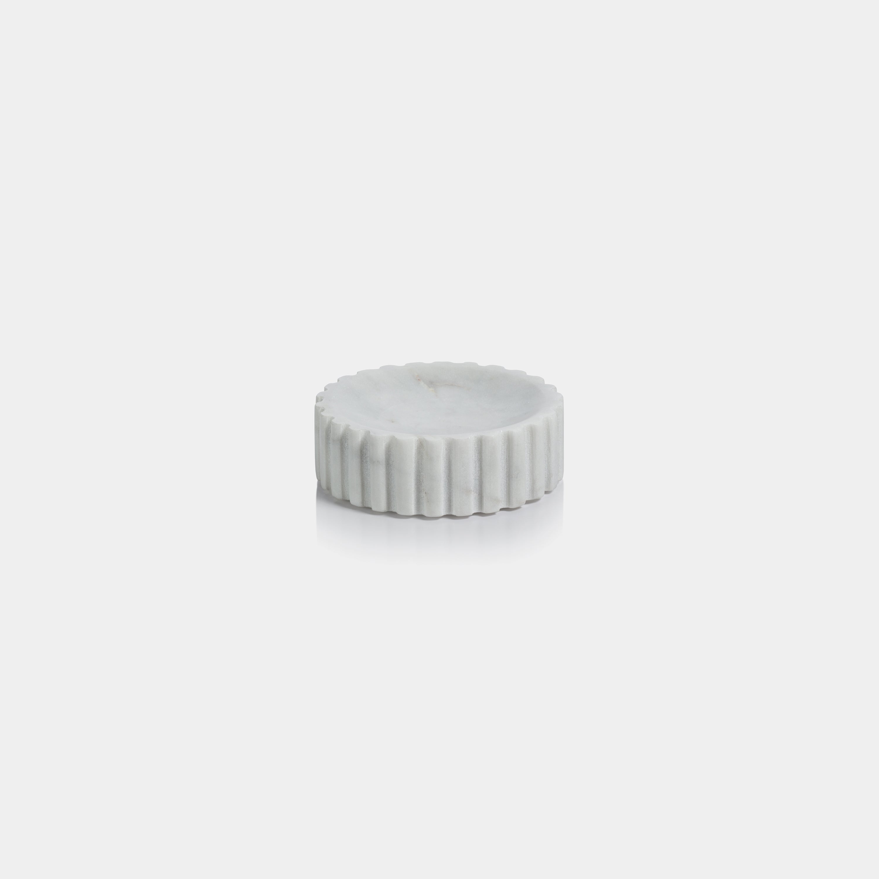 Image of Camogli Fluted Marble Soap Dish