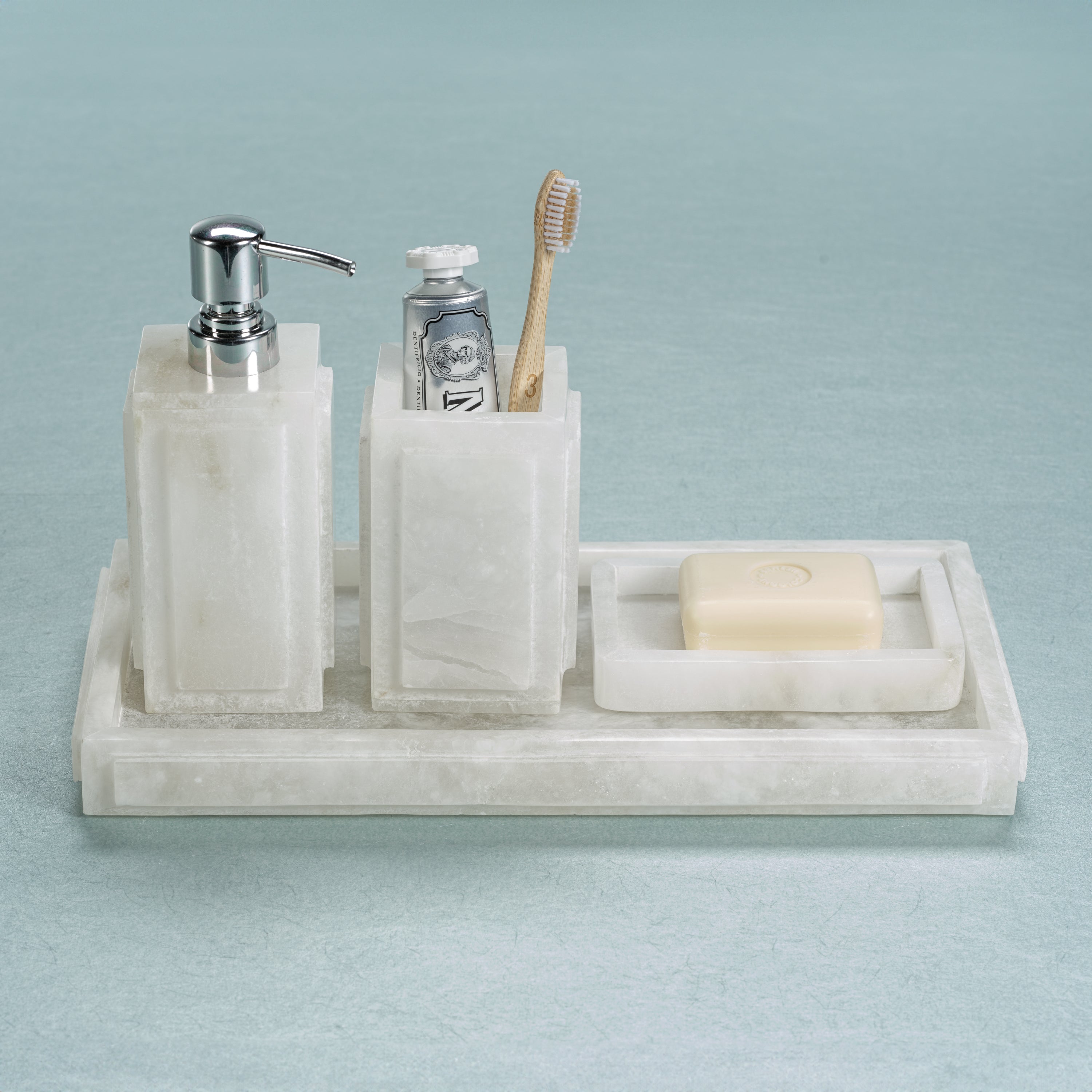 Image of Côte d'Azur Alabaster Lotion & Soap Dispenser