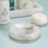 Image of Côte d'Azur Alabaster Round Soap Dish