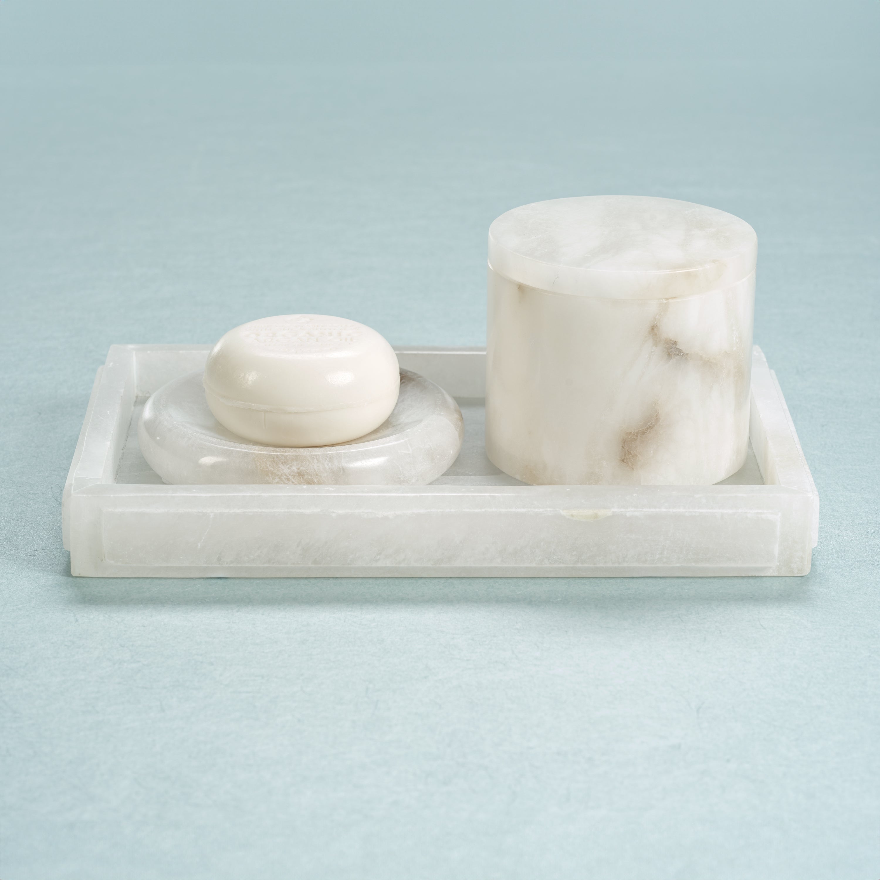 Image of Côte d'Azur Alabaster Round Soap Dish
