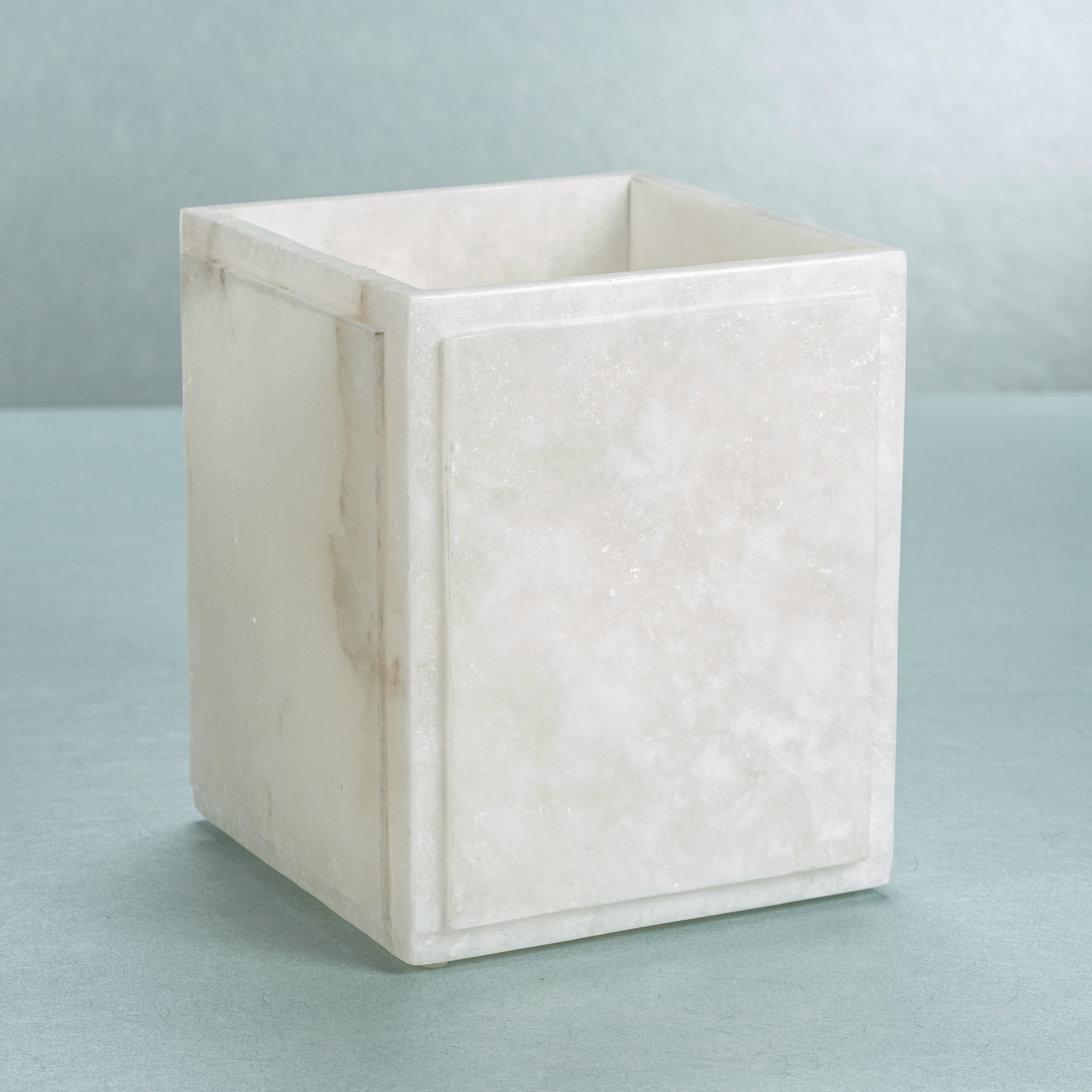 Image of Côte d'Azur Alabaster Wastebasket