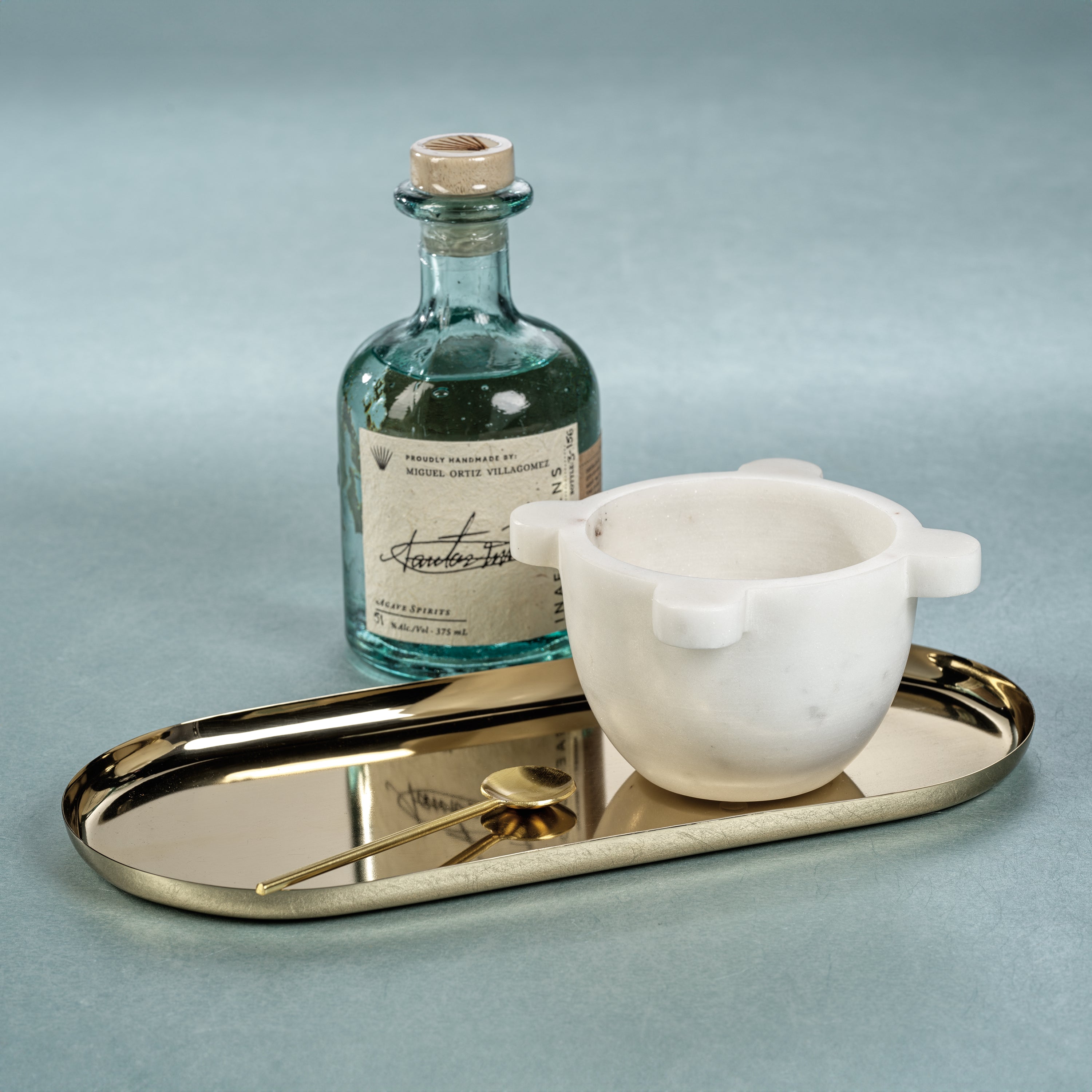 Image of Roma Marble Mortar & Condiment Bowl