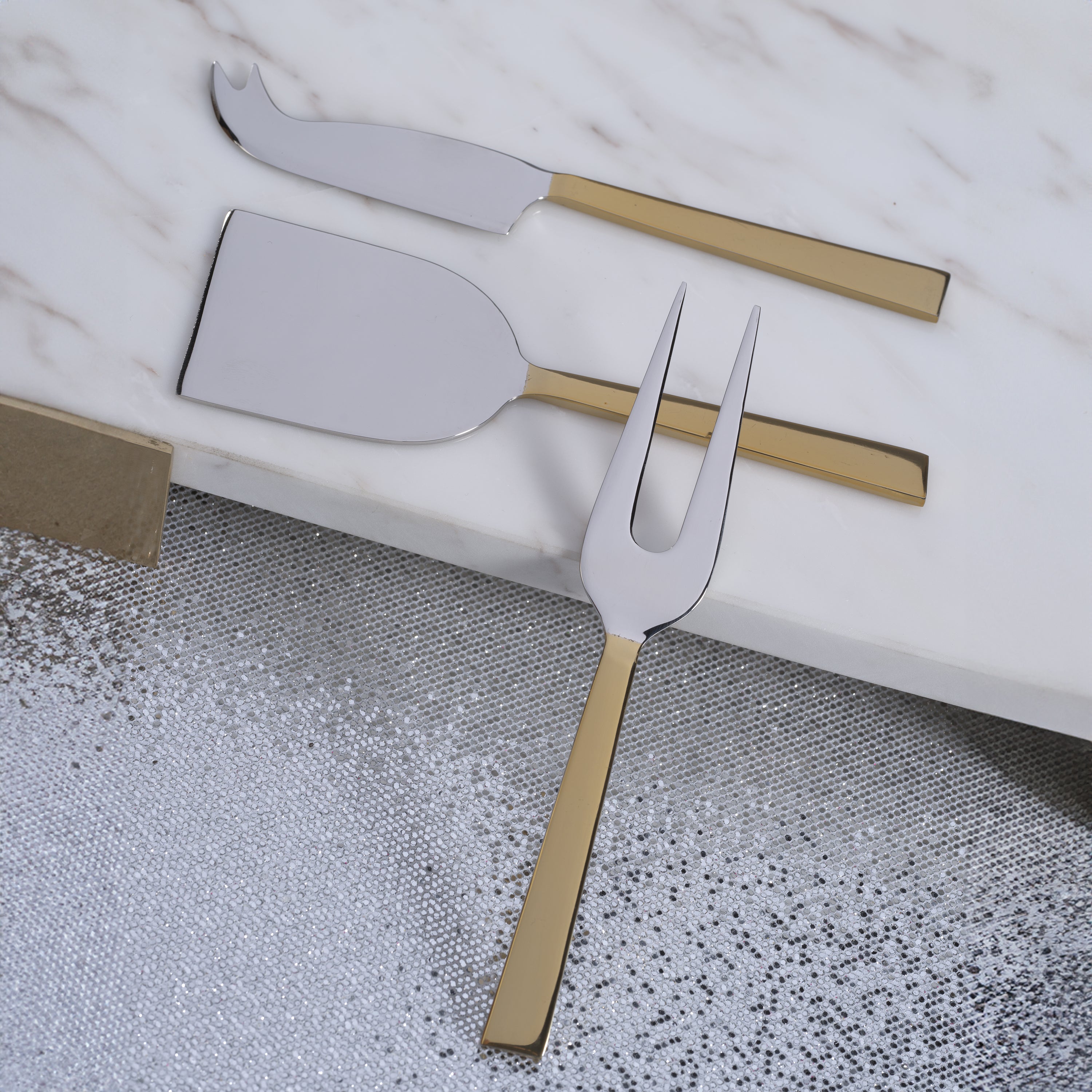 Image of Modernist Two-Tone Cheese Knife Set