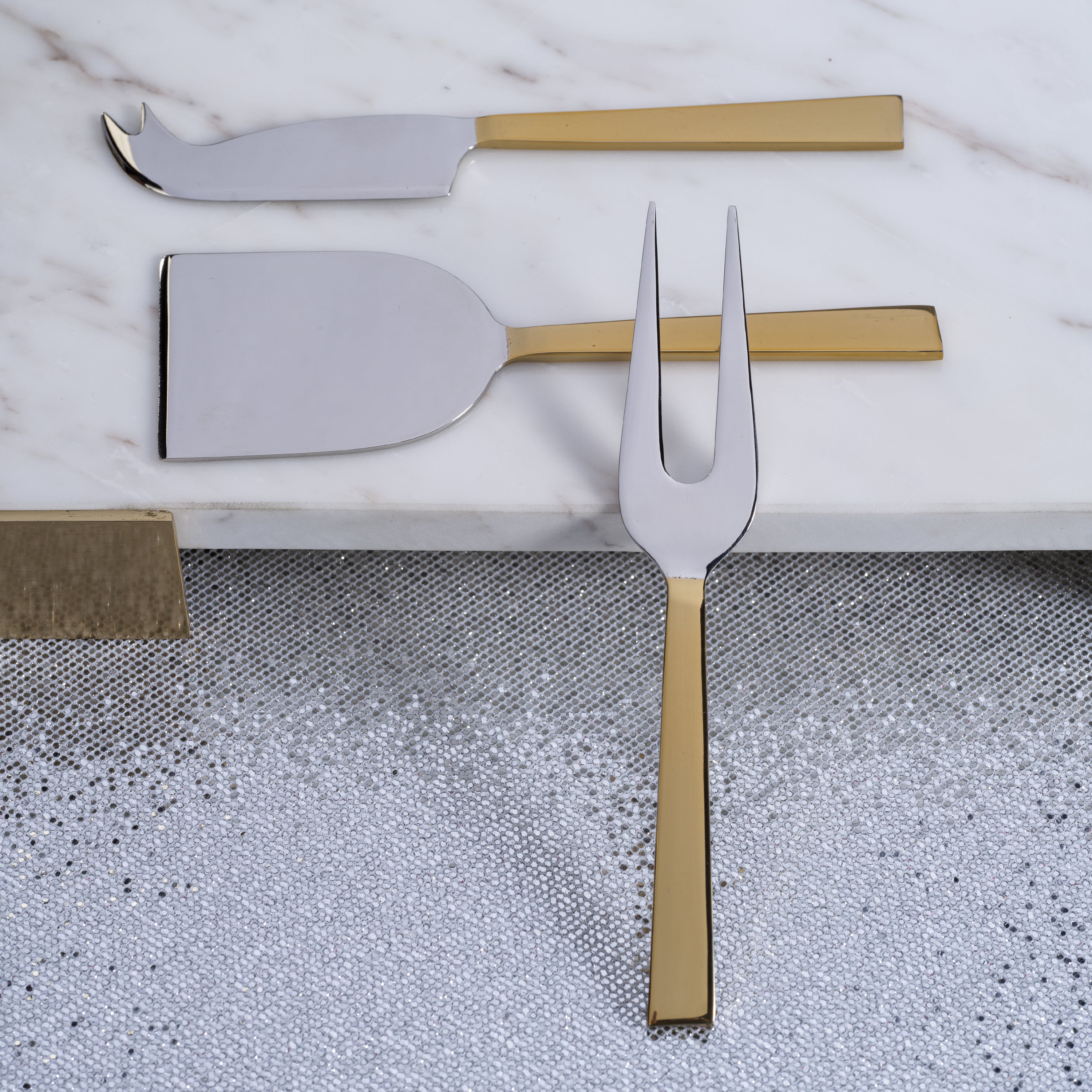 Image of Modernist Two-Tone Cheese Knife Set