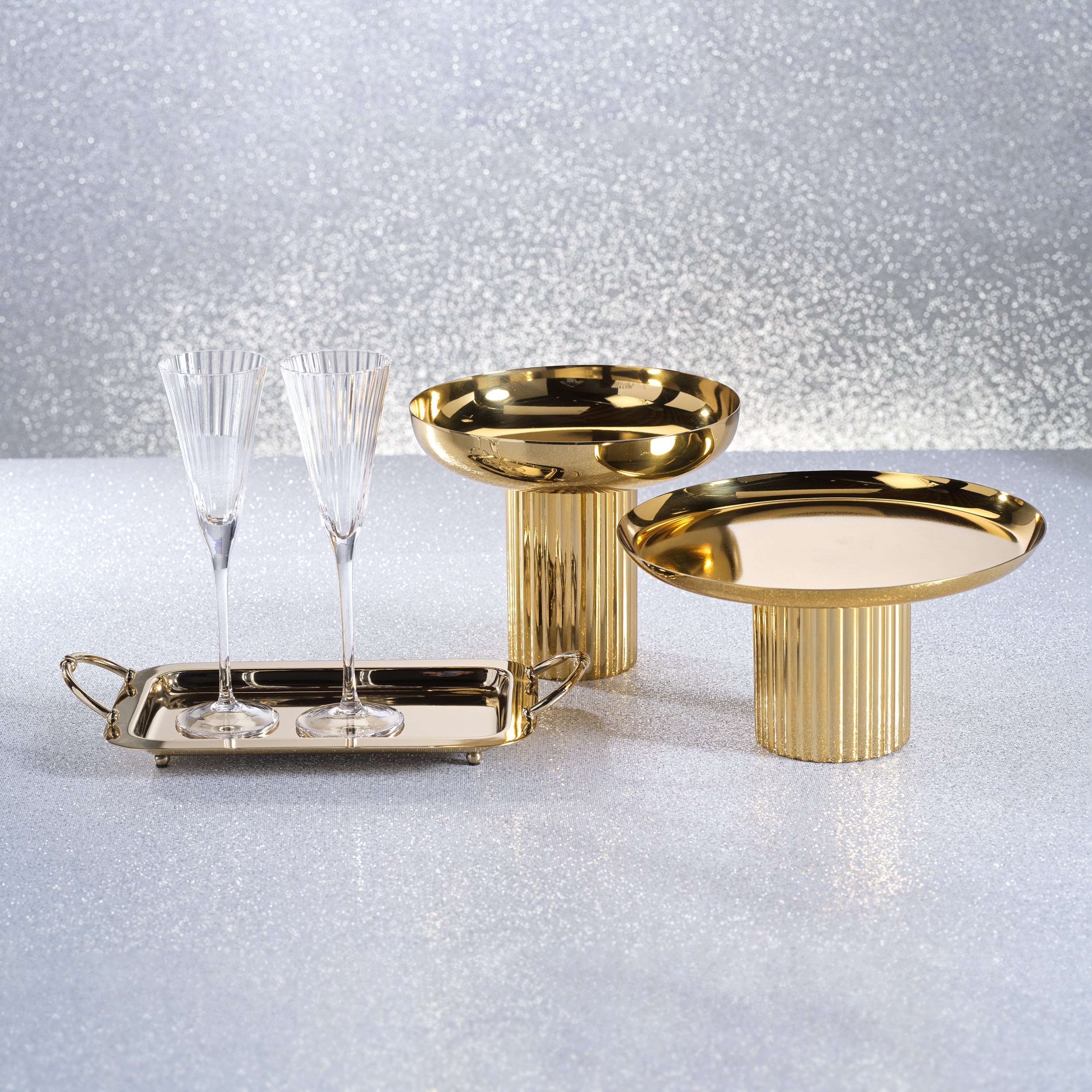 Image of Stainless Steel Footed Cake Stand