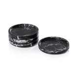 4.5' Round Marble Coasters, Set of 4