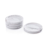 4.5' Round Marble Coasters, Set of 4