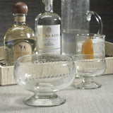 Tuscan 2-Piece Set Handmade Etched Condiment Glass Bowls