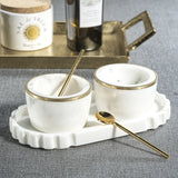 Calacatta Marble Condiment Set