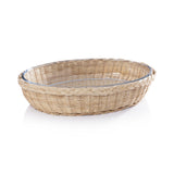 The Palmier Oval Pyrex in Rattan Basket