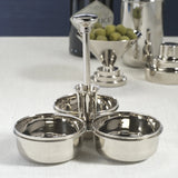 Basso Condiment Trio with Cocktail Pick Holder