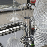 Evil Eye 4-Piece Set Cocktail Picks with Stand, Polished Nickel