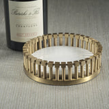 Marbelle Metal and Marble Wine Bottle Coaster