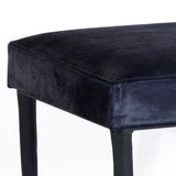 Corviglia Hair-On-Hide Leather Stool with Forged Iron Base
