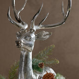 Corviglia Standing Deer Statue- Aluminum Metal Sculpture