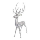 Corviglia Standing Deer Statue- Aluminum Metal Sculpture