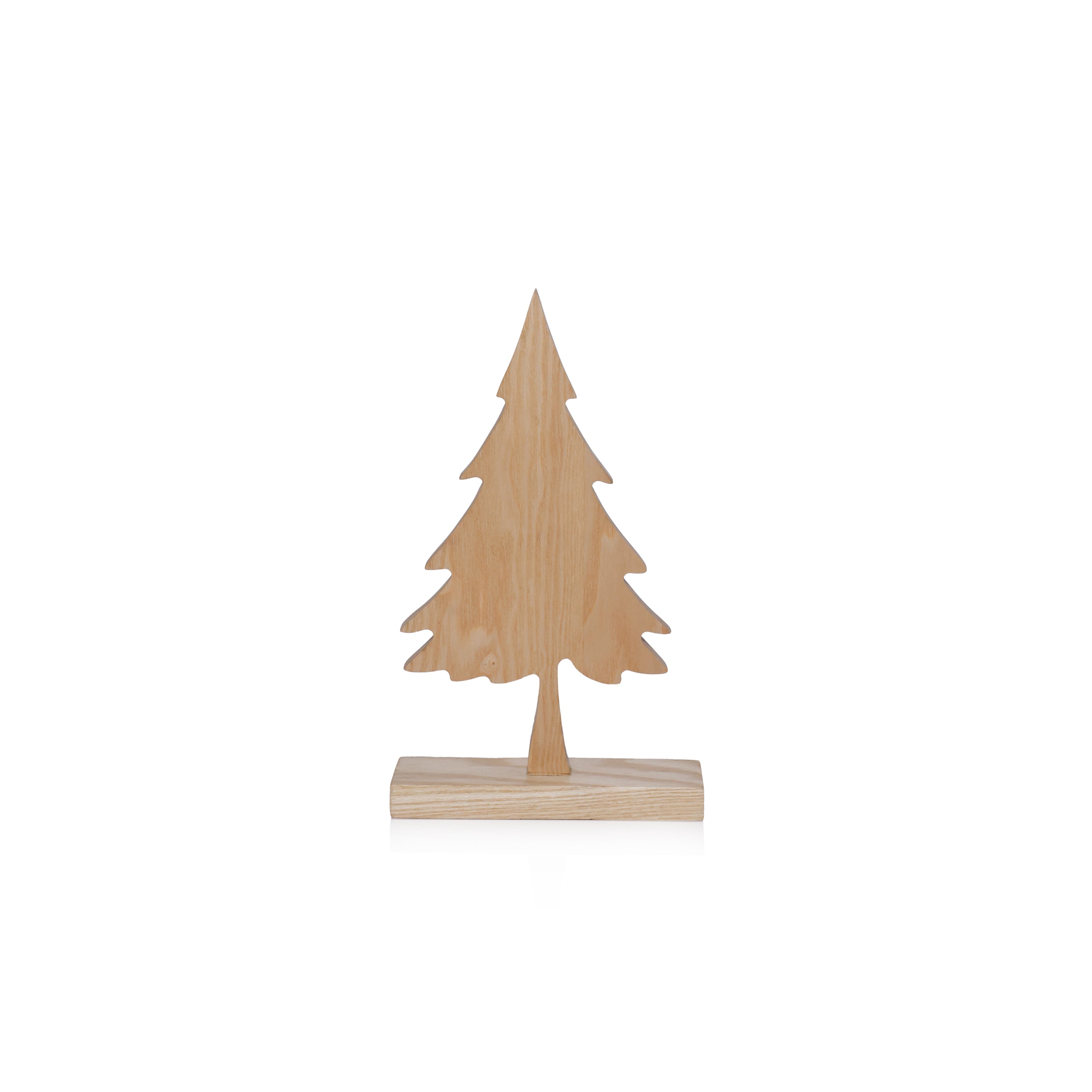 Natural Ash Wood Silhouette Christmas Tree on Base by The Favorites