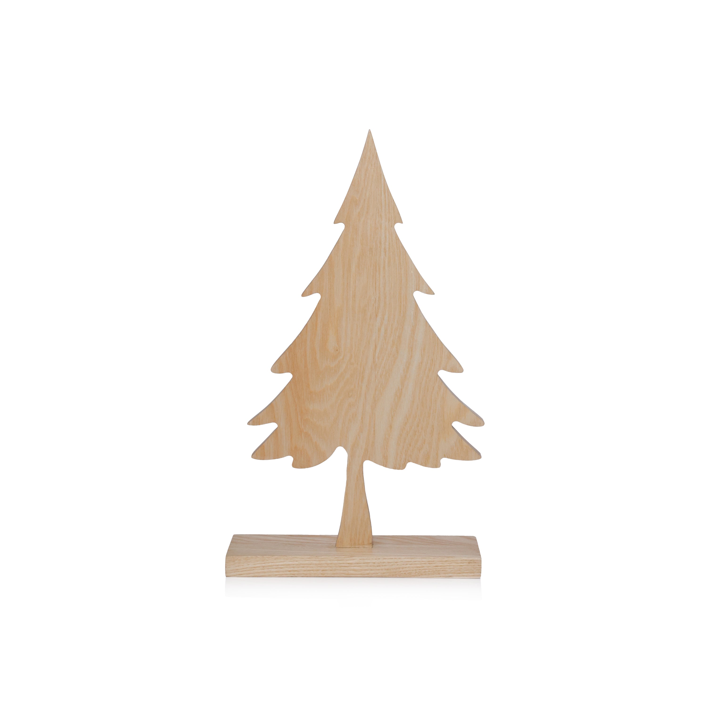 Natural Ash Wood Silhouette Christmas Tree on Base by The Favorites