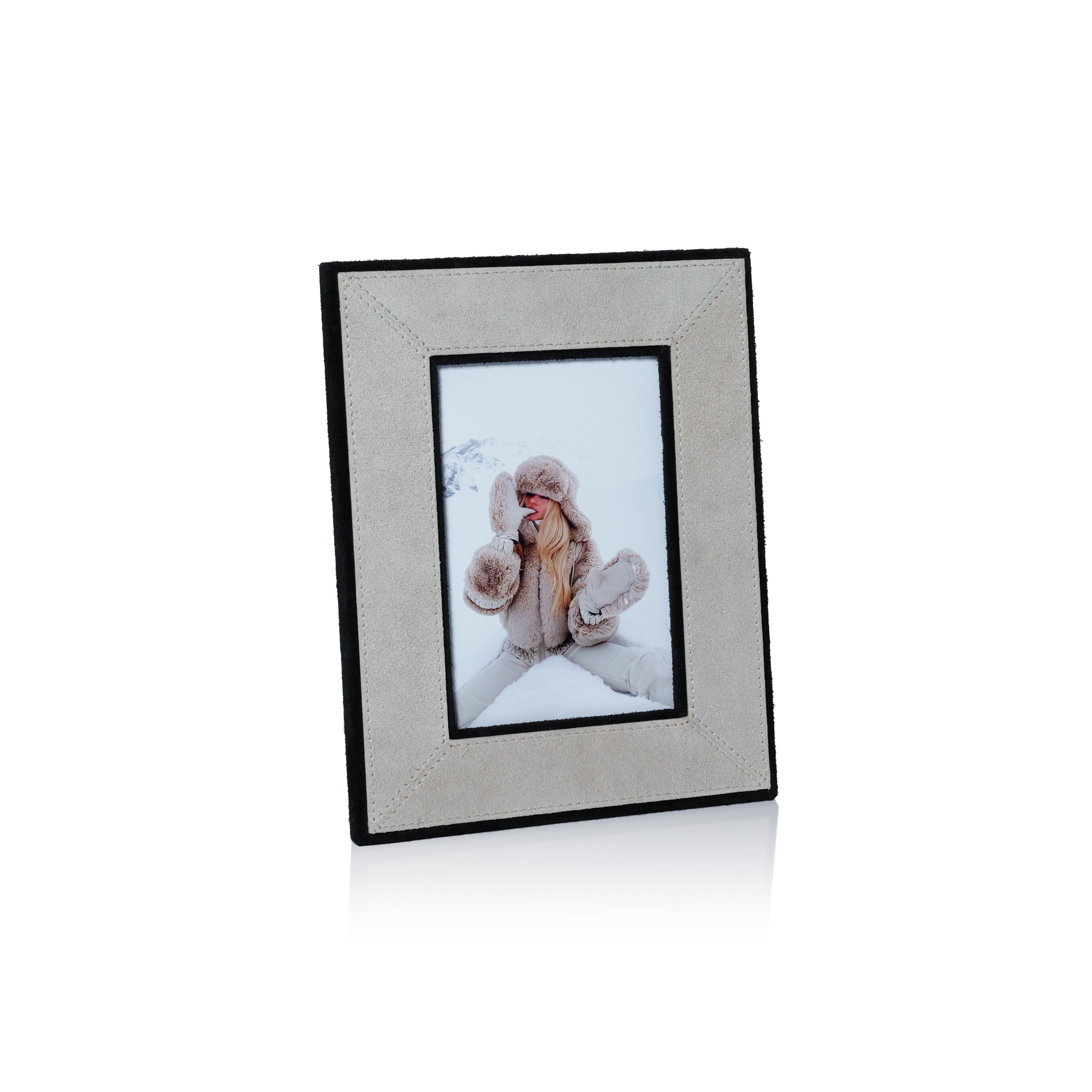 Arden Suede Leather Tabletop Photo Frame by The Favorites