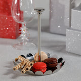 Polished Scalloped Metal Tray, Nickel
