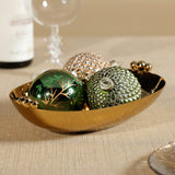 Polished Oval Serving Bowl, Gold