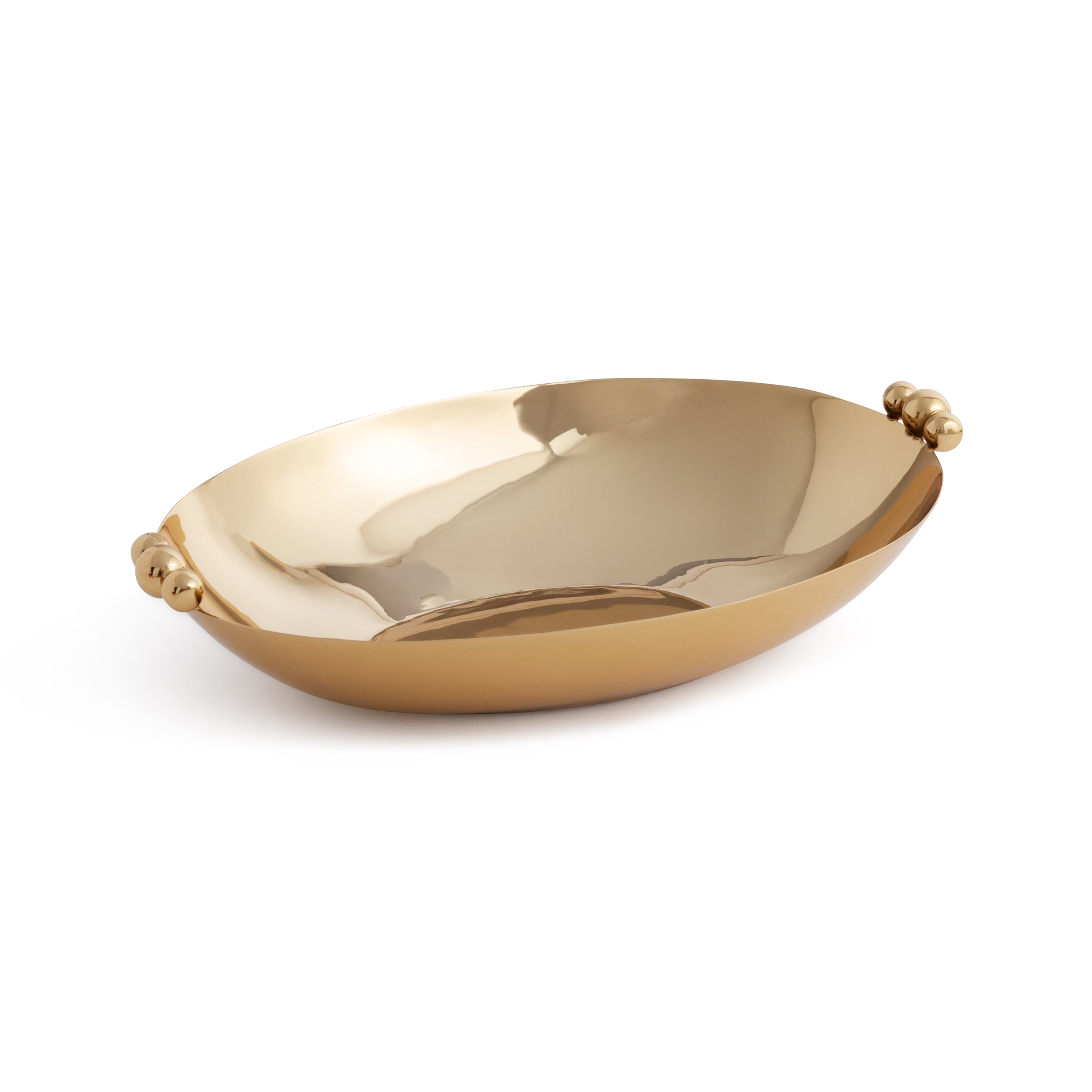 Lucente Polished Oval Metal Serving Bowls by The Favorites