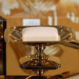 Antique Footed Dish, Gold