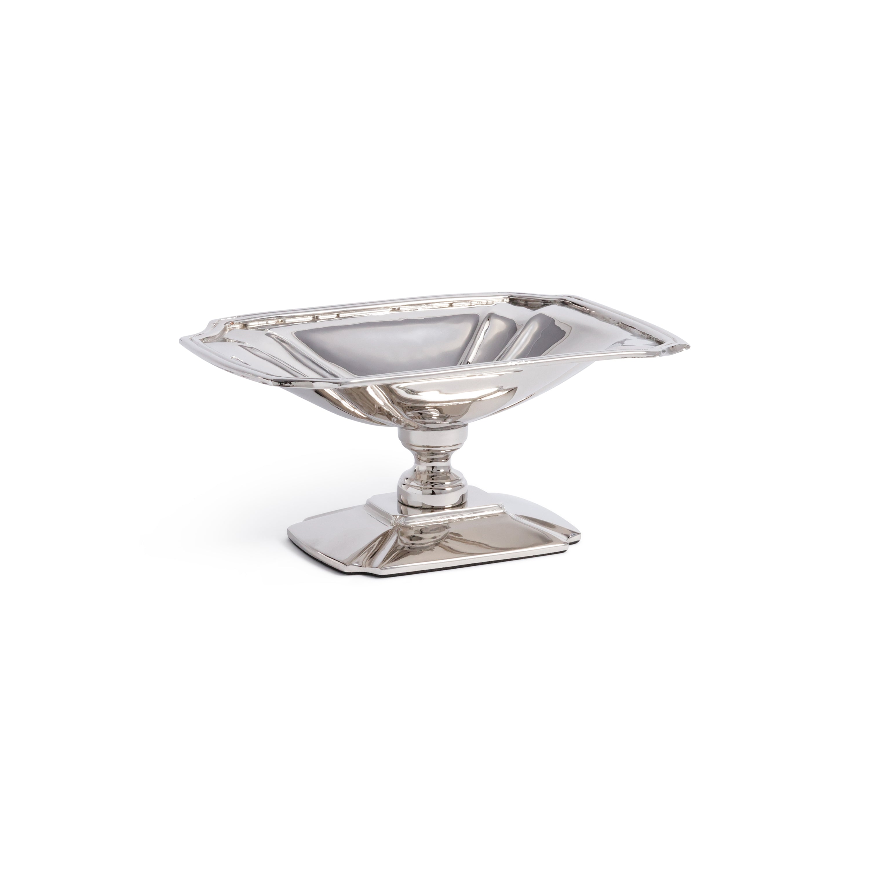 Lucente Polished Stainless Steel Footed Serving Dish by The Favorites