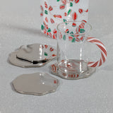 Lina Polished Nickel Coasters, (Set of 4)