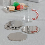 Lina Polished Nickel Coasters, (Set of 4)
