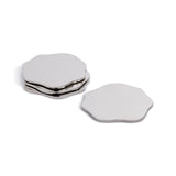 Lina Polished Metal 4.25" Beverage Coasters, Set of 4 by The Favorites