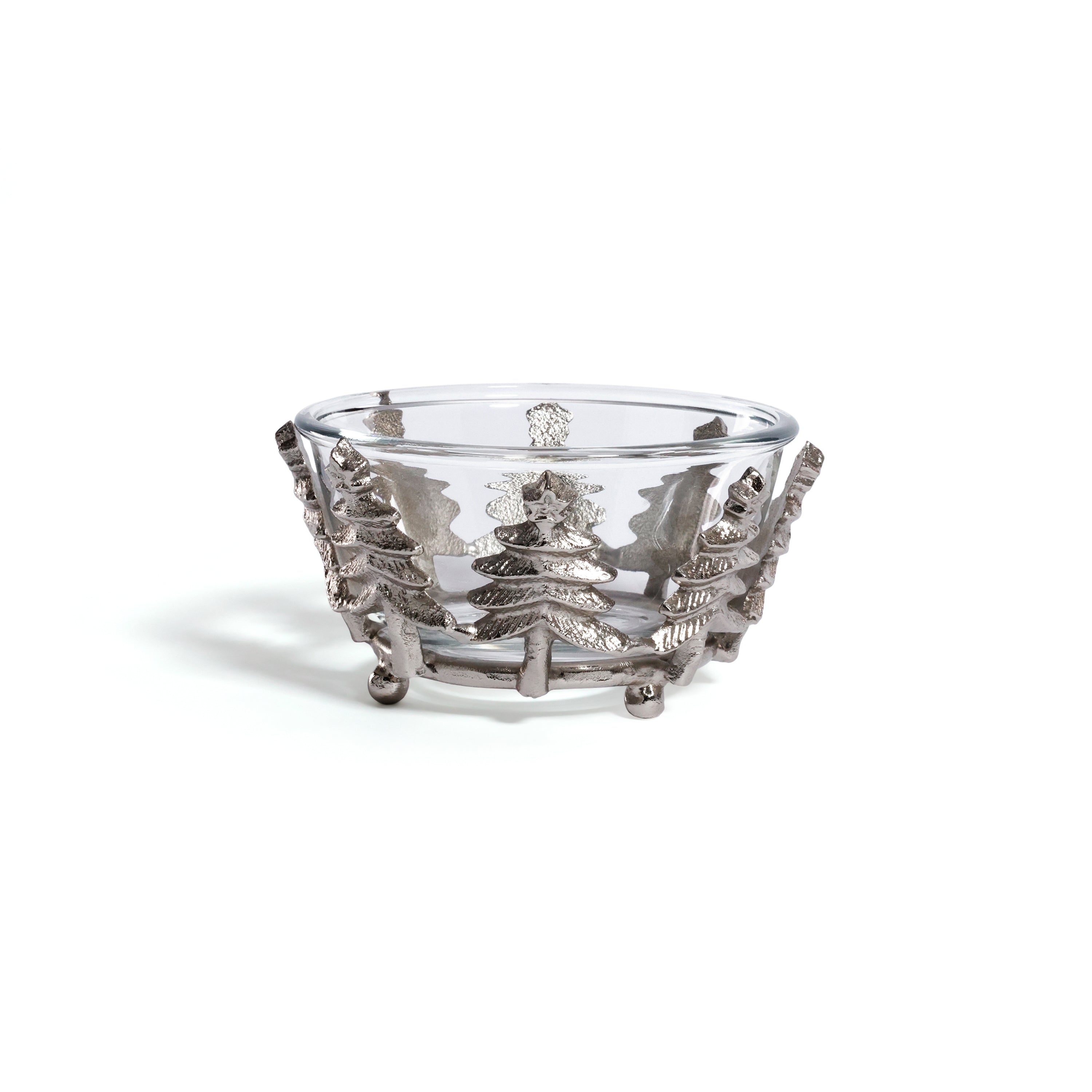 Forêt d’Hiver Glass & Metal Bowl, Decorative & Serving by The Favorites