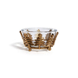 Forêt d’Hiver Glass & Metal Bowl, Decorative & Serving by The Favorites