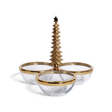 Forêt d’Hiver Silver Glass and Metal Trio Condiment Set by The Favorites