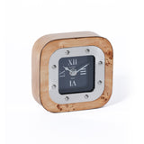 Valberg Burl Veneer Tabletop Clock by The Favorites