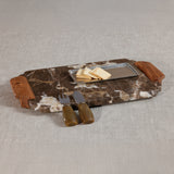 Mocha Marble Charcuterie Tray / Serving Board, 20 in