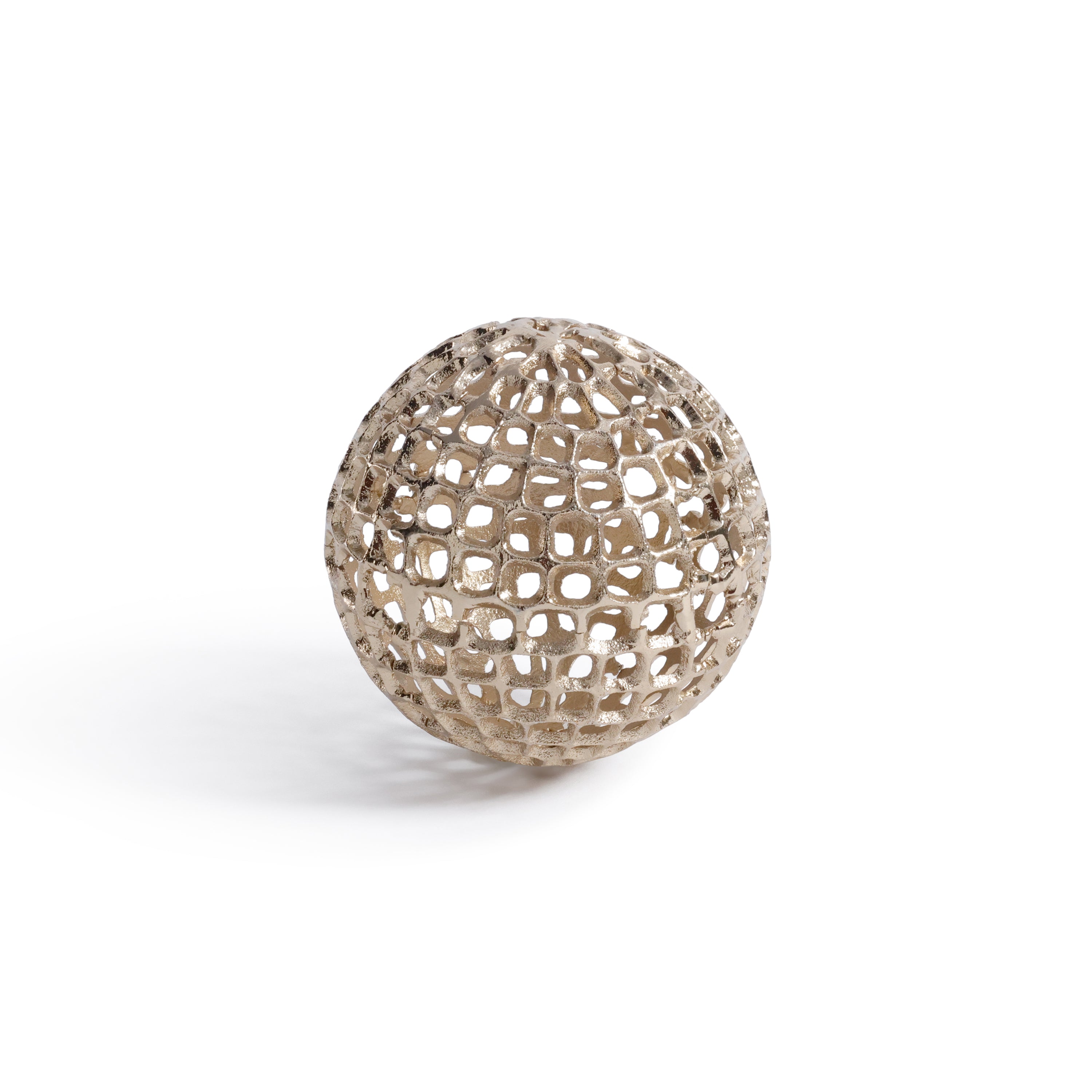Reticolo Decorative Gold Metal Orb by The Favorites