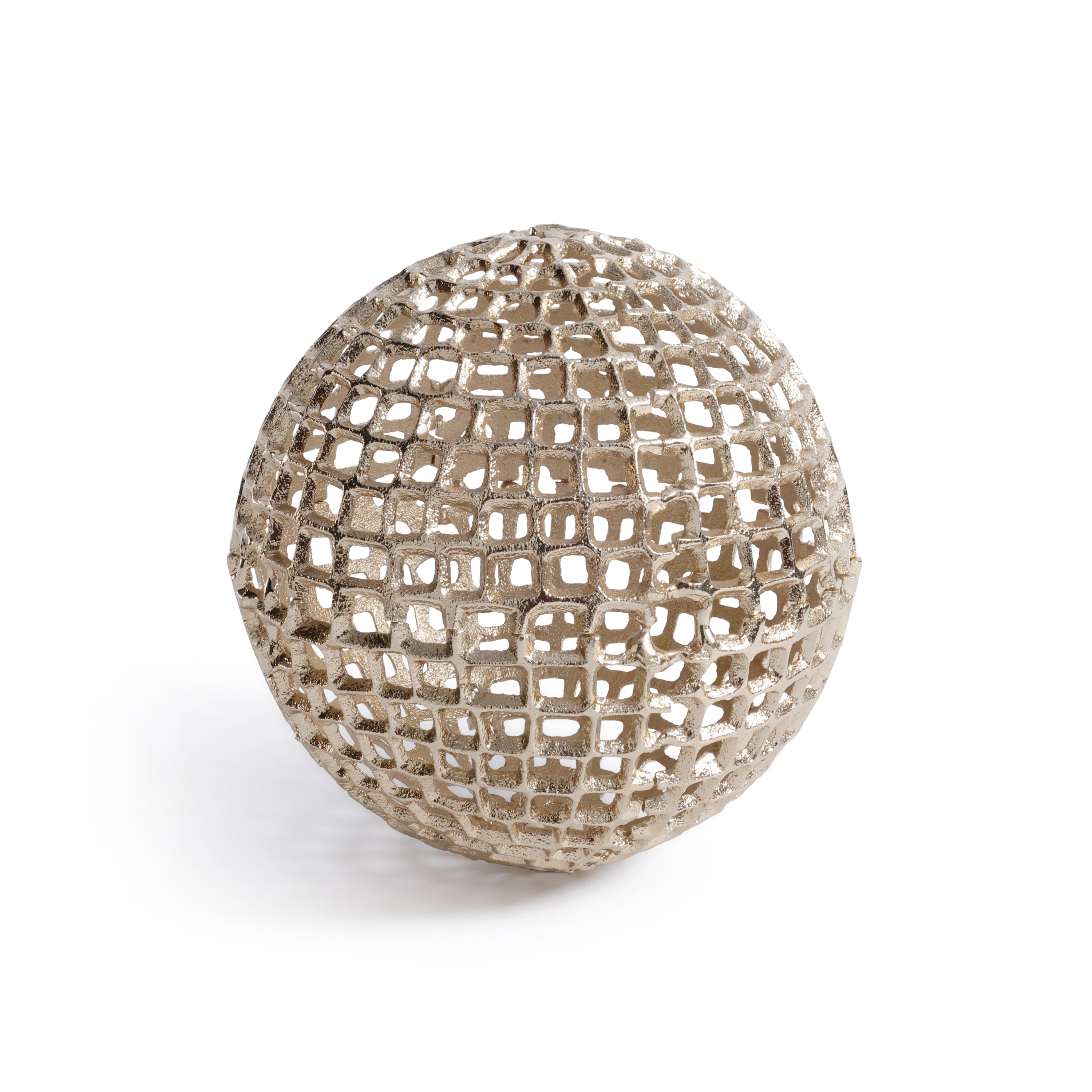 Reticolo Decorative Gold Metal Orb by The Favorites